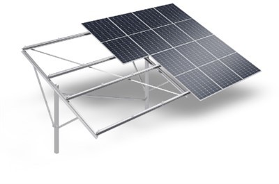Hajtott cölöpök napenergia -szerelő rendszer