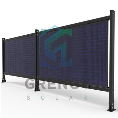 Napenergia -kerítés a mezőgazdasági földterületre